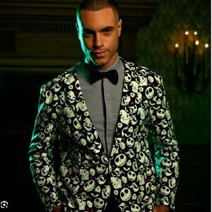 Disney The Nightmare Before Christmas Glow In The Dark Jacket Blazer Adult L/ XL